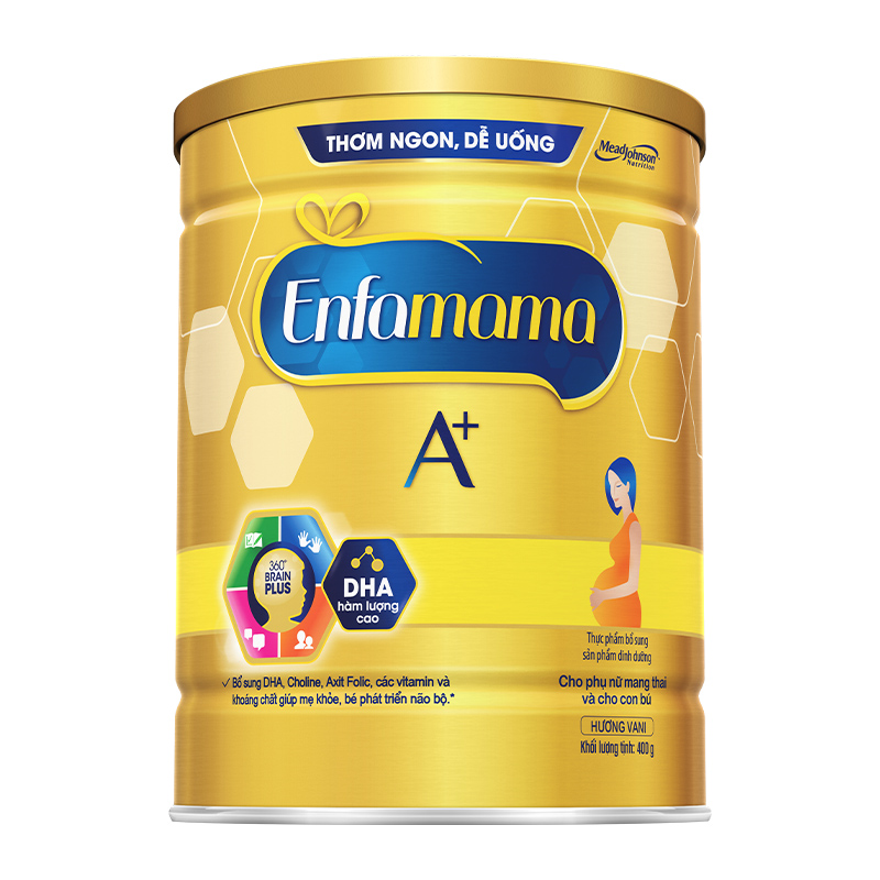 Sữa bầu Enfamama A+ 360° Brain Plus hương vani 400g