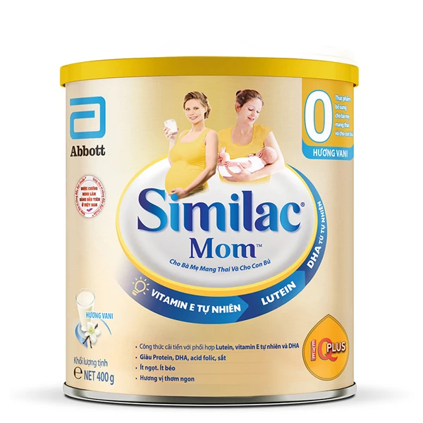 Sữa bột Similac Mom IQ Plus hương Vani 400g Sữa bột Similac Mom IQ Plus hương Vani 400g