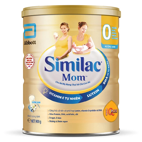 Sữa bầu Similac Mom IQ Plus hộp 900g hương vani Sữa bầu Similac Mom IQ Plus hộp 900g hương vani
