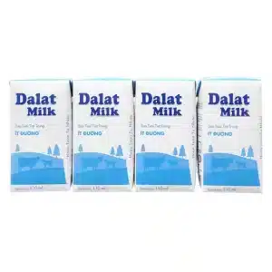 Sữa tươi tiệt trùng ít đường Đà Lạt milk 4*110ml