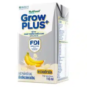 Sữa uống dinh dưỡng Nutifood Grow Plus vị chuối sữa 4x110ml 3 sua uong dinh duong nutifood grow plus vi chuoi sua 4x110ml 3